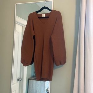Brown Sweater Dress